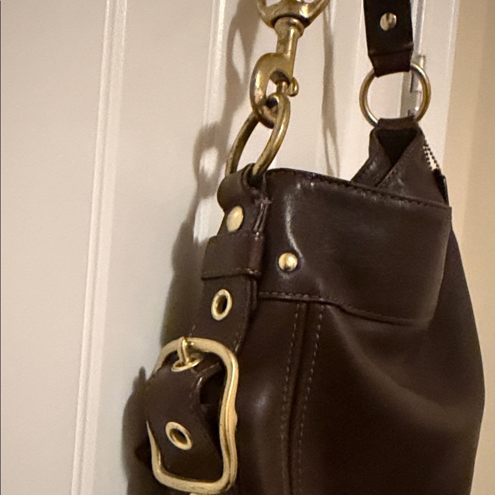 Coach Zoe Leather Shoulder Hobo Bag - Brown June 2009 - Picture 6 of 15